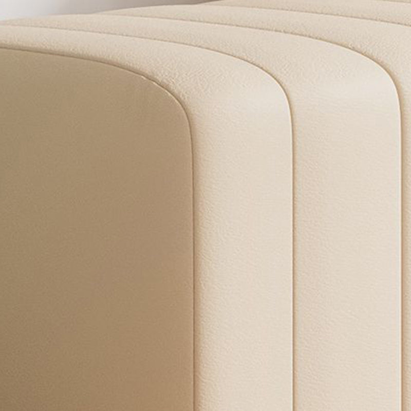 Contemporary Scandinavian Rectangular Cat Scratching Leather Faux Suede Fleece Solid Wood Sponge Plush Cotton Bench Backrest Armless For Entryway