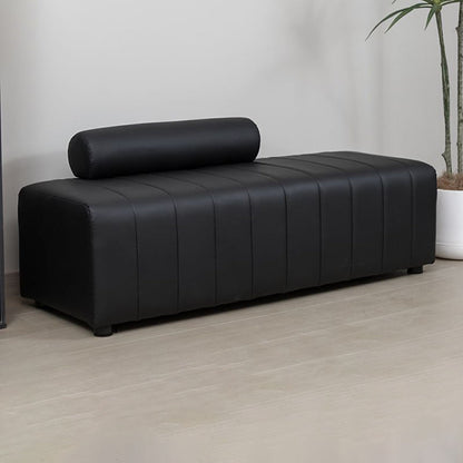 Contemporary Scandinavian Rectangular Cat Scratching Leather Faux Suede Fleece Solid Wood Sponge Plush Cotton Bench Backrest Armless For Entryway
