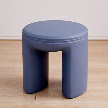 Modern Minimalist PE Round Low Stool Armless For Living Room