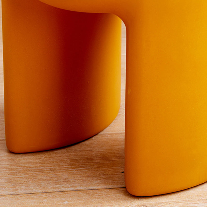 Modern Minimalist PE Round Low Stool Armless For Living Room