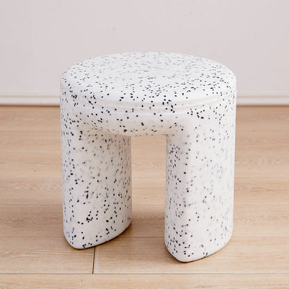 Modern Minimalist PE Round Low Stool Armless For Living Room