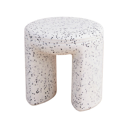Modern Minimalist PE Round Low Stool Armless For Living Room