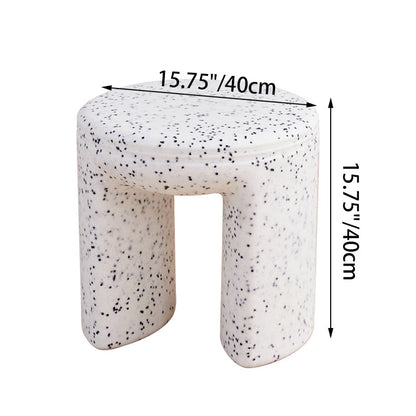 Modern Minimalist PE Round Low Stool Armless For Living Room