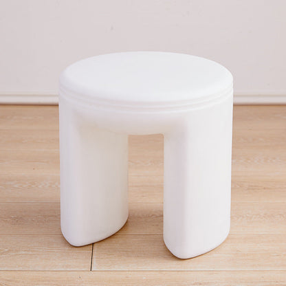 Modern Minimalist PE Round Low Stool Armless For Living Room