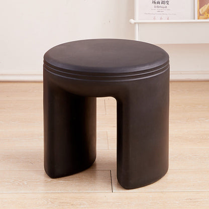 Modern Minimalist PE Round Low Stool Armless For Living Room