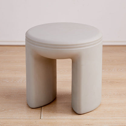 Modern Minimalist PE Round Low Stool Armless For Living Room