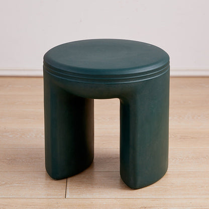 Modern Minimalist PE Round Low Stool Armless For Living Room