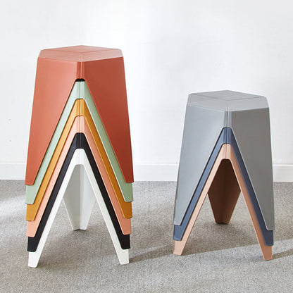 Modern Minimalist PE Square Low Stool Armless For Dining Room & Kitchen