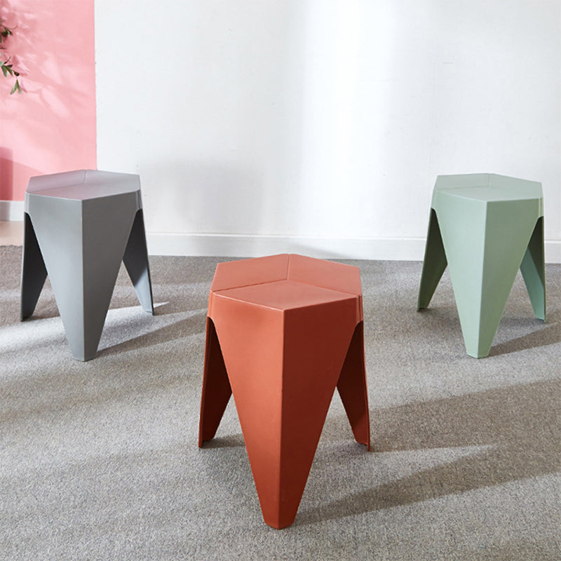 Modern Minimalist PE Square Low Stool Armless For Dining Room & Kitchen
