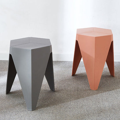 Modern Minimalist PE Square Low Stool Armless For Dining Room & Kitchen