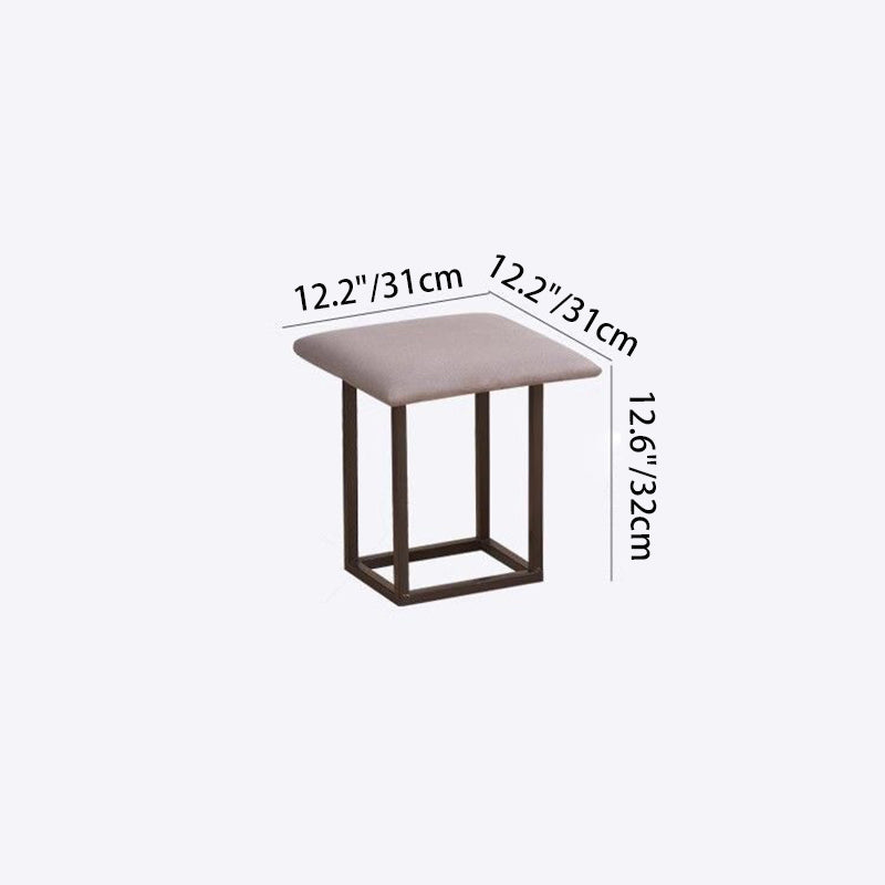 Contemporary Scandinavian Synthetic Fabric Sponge Metal Square Five-In-One Combination Low Stool Armless For Living Room
