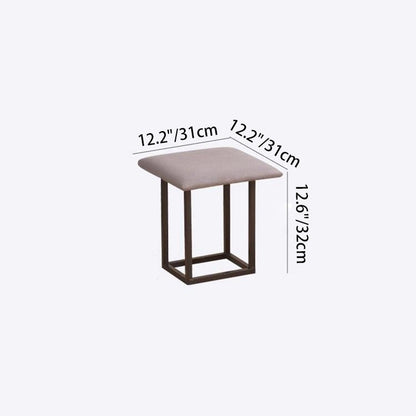 Contemporary Scandinavian Synthetic Fabric Sponge Metal Square Five-In-One Combination Low Stool Armless For Living Room