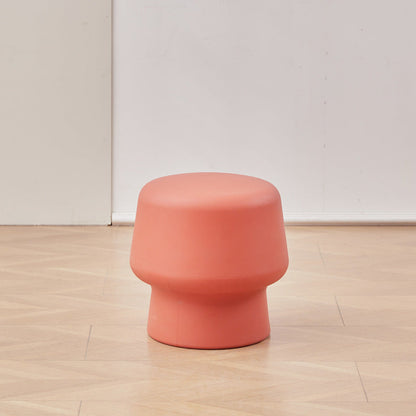 Contemporary Scandinavian PE Mushroom Round Low Stool Armless For Living Room
