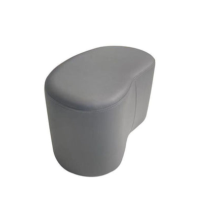 Modern Minimalist Synthetic Fabric Sponge Plywood Crescent Shape Low Stool Armless For Living Room