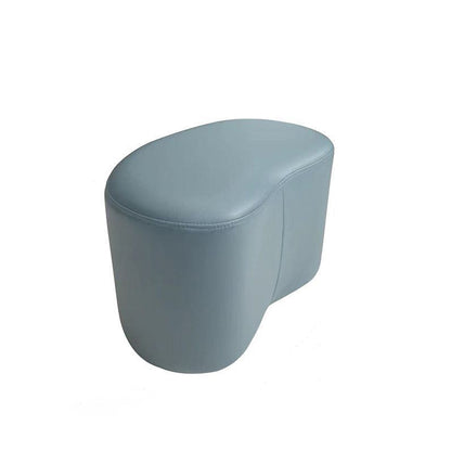 Modern Minimalist Synthetic Fabric Sponge Plywood Crescent Shape Low Stool Armless For Living Room