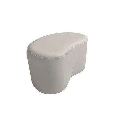 Modern Minimalist Synthetic Fabric Sponge Plywood Crescent Shape Low Stool Armless For Living Room