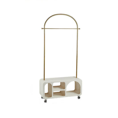 Traditional French Rectangular Arc-Shaped E1 Eco-Friendly MDF Stainless Steel Multi-Compartment Storage Hall Tree 1-Cabinet For Bedroom