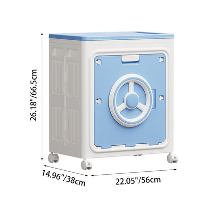 Modern Simplicity Foldable Rectangular PP Plastic Large Capacity Movable Storage Cabinet 1-Cabinet For Bedroom