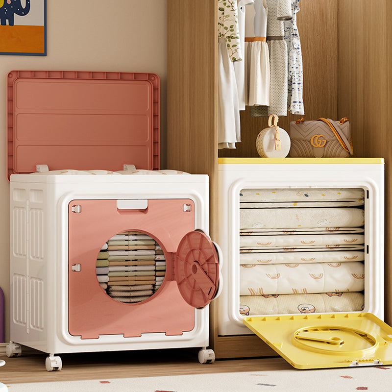 Modern Simplicity Foldable Rectangular PP Plastic Large Capacity Movable Storage Cabinet 1-Cabinet For Bedroom