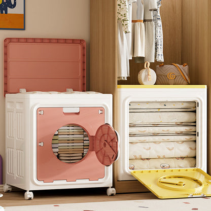 Modern Simplicity Foldable Rectangular PP Plastic Large Capacity Movable Storage Cabinet 1-Cabinet For Bedroom