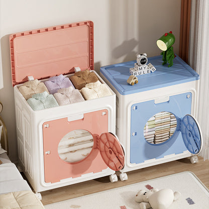 Modern Simplicity Foldable Rectangular PP Plastic Large Capacity Movable Storage Cabinet 1-Cabinet For Bedroom