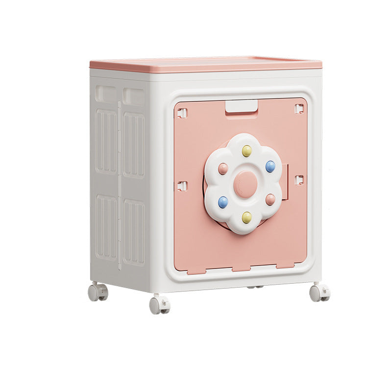 Modern Simplicity Foldable Rectangular PP Plastic Large Capacity Movable Storage Cabinet 1-Cabinet For Bedroom