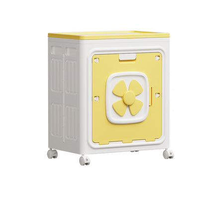 Modern Simplicity Foldable Rectangular PP Plastic Large Capacity Movable Storage Cabinet 1-Cabinet For Bedroom