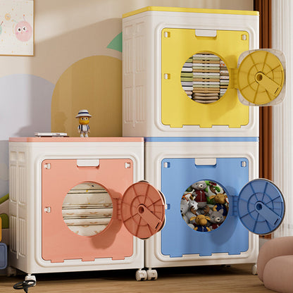 Modern Simplicity Foldable Rectangular PP Plastic Large Capacity Movable Storage Cabinet 1-Cabinet For Bedroom