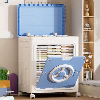 Modern Simplicity Foldable Rectangular PP Plastic Large Capacity Movable Storage Cabinet 1-Cabinet For Bedroom