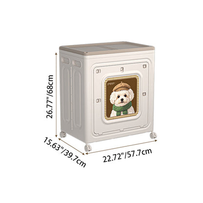 Modern Minimalist Foldable Rectangular PP Plastic Flip-Top Storage Cabinet 1-Cabinet For Bedroom