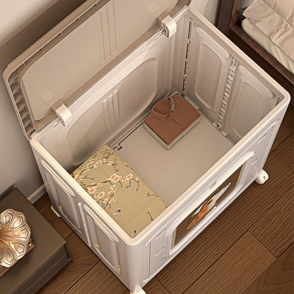 Modern Minimalist Foldable Rectangular PP Plastic Flip-Top Storage Cabinet 1-Cabinet For Bedroom