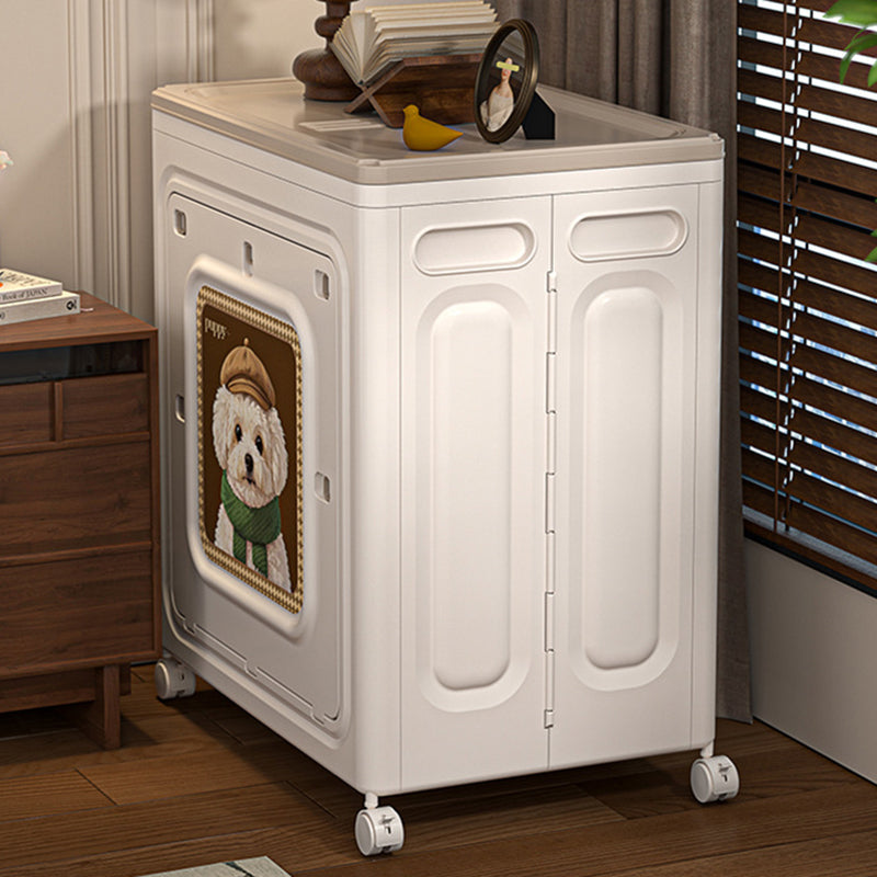 Modern Minimalist Foldable Rectangular PP Plastic Flip-Top Storage Cabinet 1-Cabinet For Bedroom