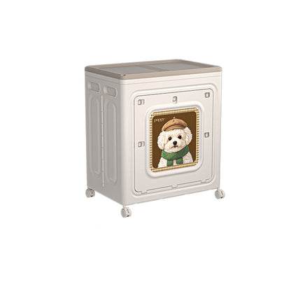Modern Minimalist Foldable Rectangular PP Plastic Flip-Top Storage Cabinet 1-Cabinet For Bedroom