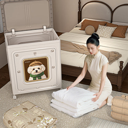 Modern Minimalist Foldable Rectangular PP Plastic Flip-Top Storage Cabinet 1-Cabinet For Bedroom