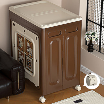 Modern Art Deco Movable Rectangular PP Plastic Foldable Large Capacity Storage Cabinet 1-Cabinet For Living Room & Bedroom