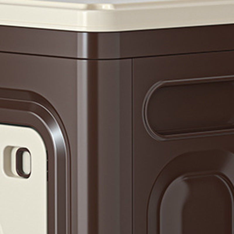 Modern Art Deco Movable Rectangular PP Plastic Foldable Large Capacity Storage Cabinet 1-Cabinet For Living Room & Bedroom