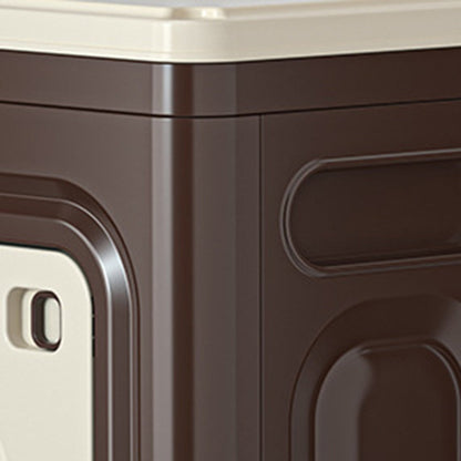 Modern Art Deco Movable Rectangular PP Plastic Foldable Large Capacity Storage Cabinet 1-Cabinet For Living Room & Bedroom