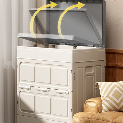Modern Simplicity Foldable Rectangular PP Plastic Large Capacity Storage Cabinet 1-Cabinet For Living Room & Bedroom