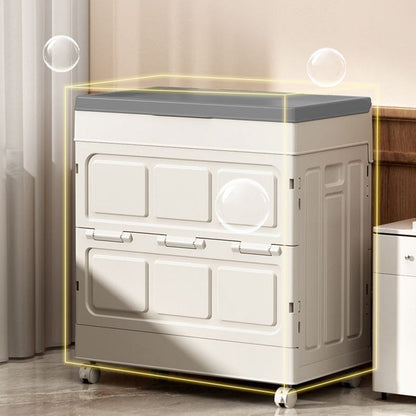 Modern Simplicity Foldable Rectangular PP Plastic Large Capacity Storage Cabinet 1-Cabinet For Living Room & Bedroom