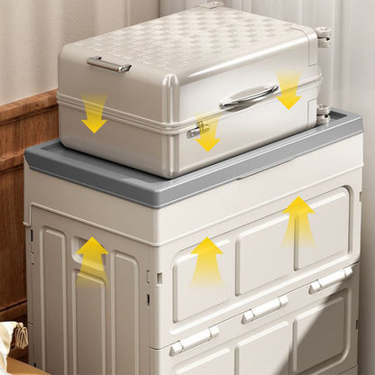 Modern Simplicity Foldable Rectangular PP Plastic Large Capacity Storage Cabinet 1-Cabinet For Living Room & Bedroom