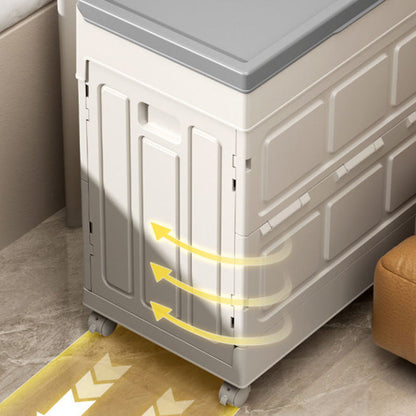 Modern Simplicity Foldable Rectangular PP Plastic Large Capacity Storage Cabinet 1-Cabinet For Living Room & Bedroom