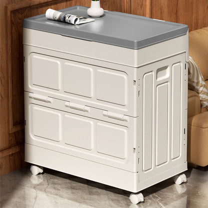 Modern Simplicity Foldable Rectangular PP Plastic Large Capacity Storage Cabinet 1-Cabinet For Living Room & Bedroom