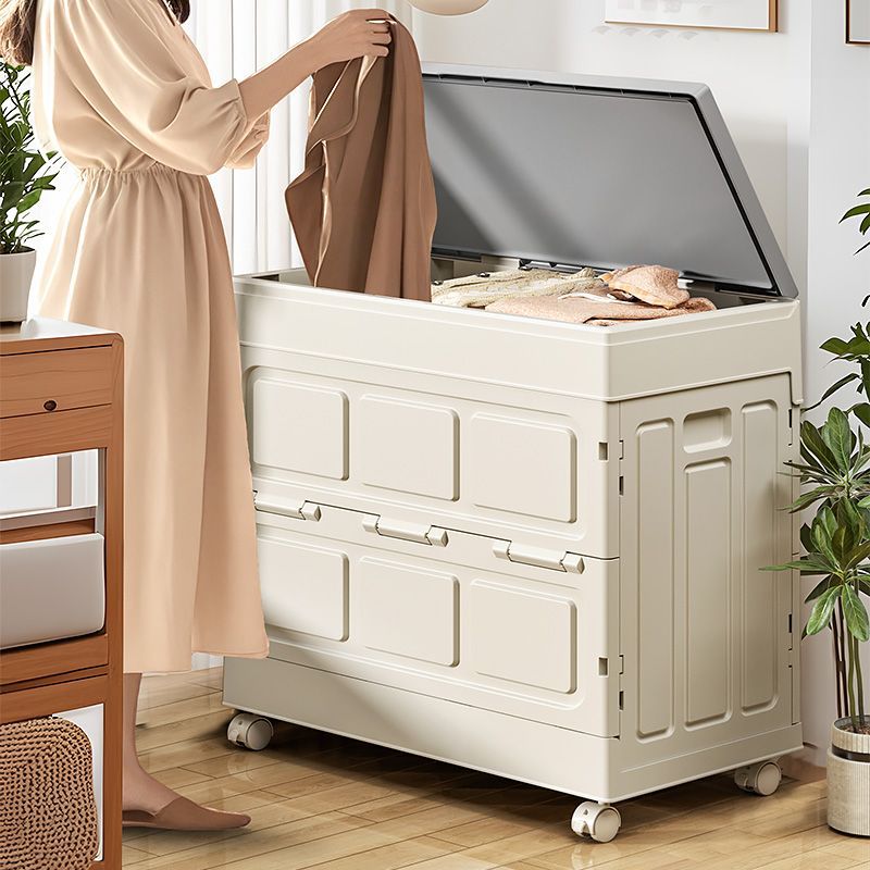 Modern Simplicity Foldable Rectangular PP Plastic Large Capacity Storage Cabinet 1-Cabinet For Living Room & Bedroom