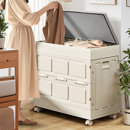 Modern Simplicity Foldable Rectangular PP Plastic Large Capacity Storage Cabinet 1-Cabinet For Living Room & Bedroom