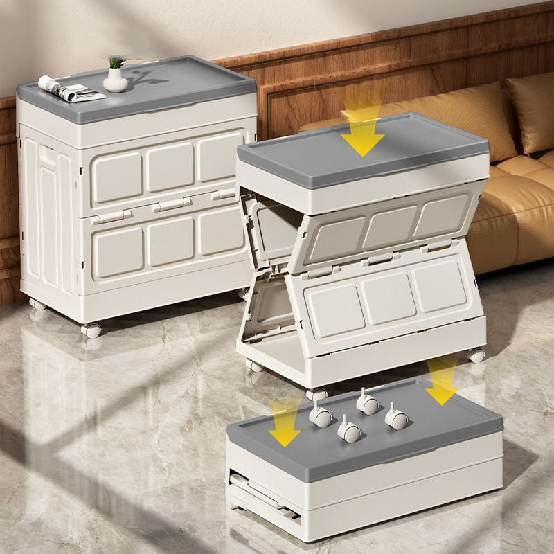 Modern Simplicity Foldable Rectangular PP Plastic Large Capacity Storage Cabinet 1-Cabinet For Living Room & Bedroom