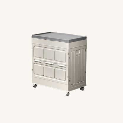 Modern Simplicity Foldable Rectangular PP Plastic Large Capacity Storage Cabinet 1-Cabinet For Living Room & Bedroom