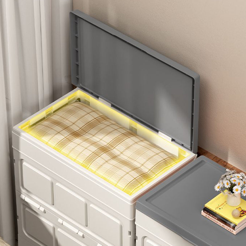 Modern Simplicity Foldable Rectangular PP Plastic Large Capacity Storage Cabinet 1-Cabinet For Living Room & Bedroom