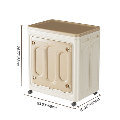 Modern Minimalist Movable Rectangle PP Plastic Dust-Proof Large Capacity Foldable Storage Cabinet 1-Cabinet For Bedroom