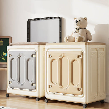 Modern Minimalist Movable Rectangle PP Plastic Dust-Proof Large Capacity Foldable Storage Cabinet 1-Cabinet For Bedroom