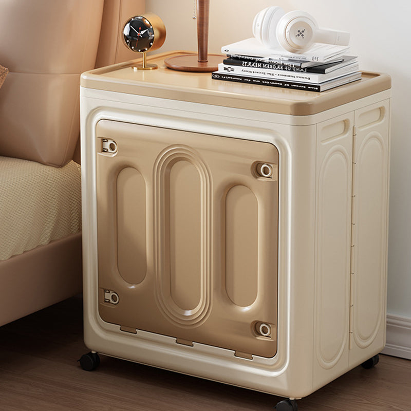 Modern Minimalist Movable Rectangle PP Plastic Dust-Proof Large Capacity Foldable Storage Cabinet 1-Cabinet For Bedroom